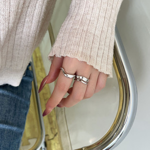 Yinruitai S925 Sterling Silver Irregular <b>Open</b> <b>Ring</b> For Women Geometric Design Light Luxury Simple Unique Fashion Jewelry Gift - Product Image 2