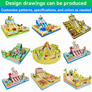 Gran castillo inflable hinchable con gorila saltar con aire para niños parque de juegos Little Yellow Duck Naughty Castle - Product Image 4