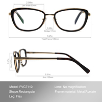 Monturas de gafas graduadas de lujo Vintage dorado para mujer, gafas de acetato, lentes de miopía sólidas para gafas de lectura de ordenador