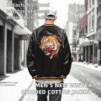 Veste varsity pour homme, veste bomber d'hiver, veste matelassée épaisse, vêtements d'extérieur décontractés