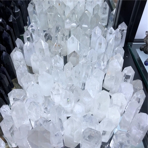 Venta al por mayor de cristal blanco natural único señaló transparente energía columna de cuarzo claro de cristal de <span class=keywords><strong>roca</strong></span> de curación puntos para Decoración - Product Image 4