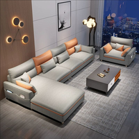 Italien Modernes Hotel Wohnzimmer Gebogenes Sofa Möbel Villa Club Weiß Teddy Erbsen form Luxus Sofa Set
