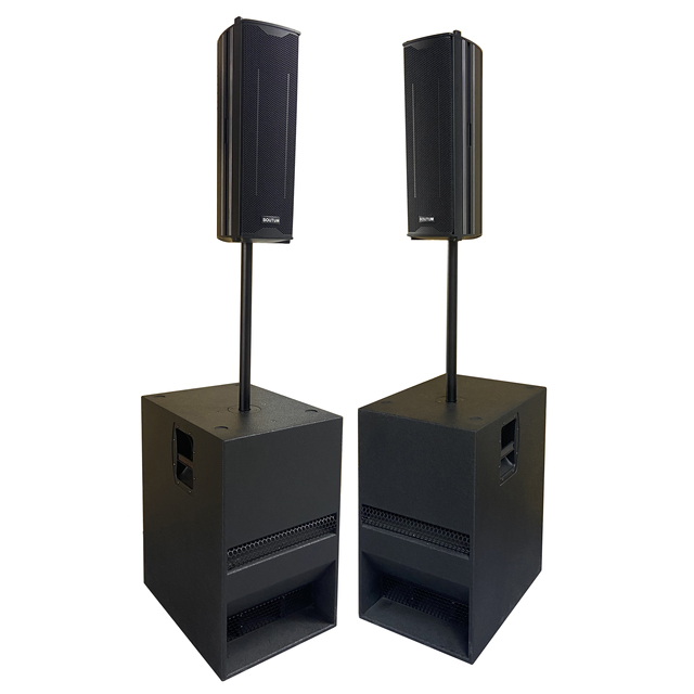 Professional 15 Inches 1000W+1000W Active Subwoofer 2x6.5 Inches 280W Columns Line Array Speaker Outdoor DJ PA Audio