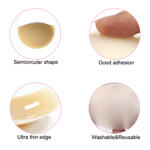 Custom Logo Moon <strong>Shape</strong> Waterproof Reusable Sticky Thin Adhesive Silicone Breast Lift <strong>Nipple</strong> Pasties Cover - Product Image 4