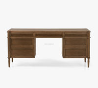 Bureau de direction moderne en bois de chêne massif de haute qualité avec tiroir, bureau d'écriture/ordinateur durable pour chambre ou hôtel