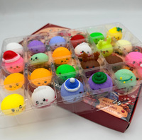 Boîte cadeau de compte à rebours de Noël 24 jours – Jouet anti-stress en pâte, petits squishies sensoriels avec trous et poches amusantes pour soulager le stress