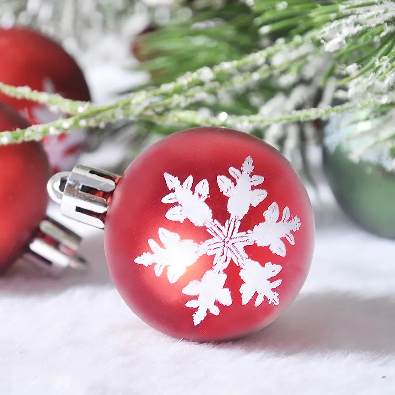 Plastik dekoration Kostenloses Logo Schöne einfache Luxus persönliche 150 Stück Weihnachts kugeln