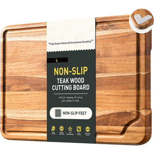 <span class=keywords><strong>Planche</strong></span> à découper en bois de teck antidérapante pour évier, nouvelle en 2026, avec rainures pour accessoires de cuisine, cadeau de pendaison de crémaillère - Product Image 1