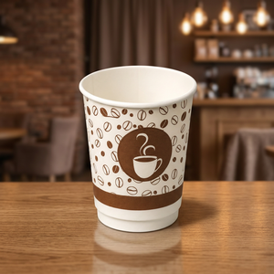 Vaso de cartón biodegradable de grado alimenticio, doble pared, a prueba de fugas, capacidad de 350 ml (12 oz), modelo PCP-210, marca Paras Polymers - Product Image 2