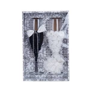 Ensemble de verres à vin pour <span class=keywords><strong>robe</strong></span> de mariage verres à champagne verres à la mode à pieds hauts fournitures et cadeaux de mariage - Product Image 4