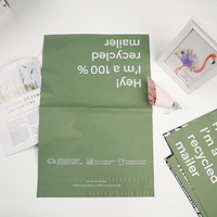 Bolsa de Correo Ecológica Verde Personalizada con Tira Autoadhesiva, Sobre de Embalaje para Entrega de Comercio Electrónico