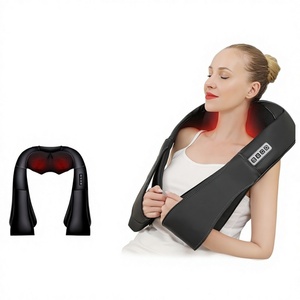 Masajeador transfronterizo tipo chal para cuello y hombros con amasamiento, calefacción e infrarrojos, enchufable, para uso doméstico y en coche, venta al por mayor - Product Image 1