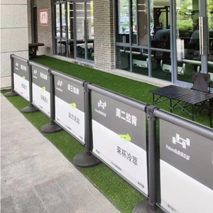Tùy chỉnh 1.0m quảng cáo trong nhà hàng rào thép di động hoạt động hộ Lan Tôn sóng dòng lan can vành đai cách ly cho danh lam thắng cảnh mua sắm tại chỗ - Product Image 2