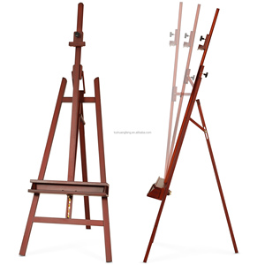 <span class=keywords><strong>Chevalet</strong></span> de <span class=keywords><strong>peintre</strong></span> en noyer réglable en <span class=keywords><strong>bois</strong></span> de hêtre massif, <span class=keywords><strong>chevalet</strong></span> d'atelier pour adultes avec porte-pinceaux, supporte des toiles jusqu'à 48 pouces - Product Image 1