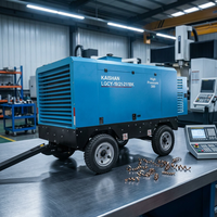Compresseur d'air portable à vis haute pression diesel 21 bars pour plateformes de forage minier |   Compresseur fiable LGCY-19/21-21/18K