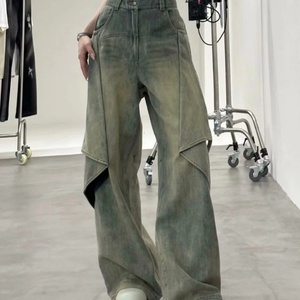 Pantalones Anchos de Mezclilla Desgastados Estilo Retro Europeo y Americano 2025 |   Color y Estilo Personalizables - Product Image 4