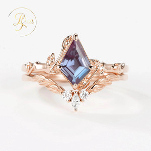 Luxury Lab Alexandrite Engagement <b>Rings</b> Custom 925 Silver GRA Vvs Moissanite Wedding <b>Rings</b> Couple Set Fine <b>Men</b> Women Jewely - Product Image 1