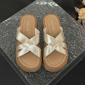 Women's Summer New Arrival Height Enhancing Thick Soled Flat Thong <b>Sandals</b> 2026 Versatile Casual <b>Sandals</b> for Women - Product Image 2