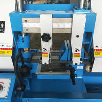 Scie à ruban semi-automatique pour poutres en H GB4230, Scie à ruban manuelle à double colonne avec moteur GB4235