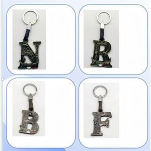 <b>Custom</b> Simple Keychain Personalized Cartoon Alphabet Letters <b>Key</b> <b>Ring</b> Decorative Zinc Alloy Souvenir Carabiner Style for Cars - Product Image 3