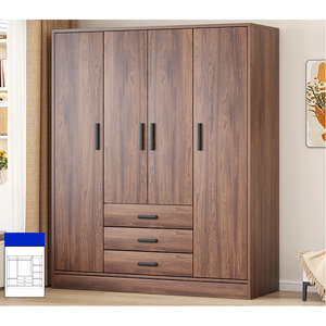<span class=keywords><strong>Armadio</strong></span> Guardaroba Smontabile in Pannelli di Legno di Grande Capacità <span class=keywords><strong>per</strong></span> Camera da Letto, con <span class=keywords><strong>Cassetti</strong></span> e Spazio Appendiabiti - Product Image 3