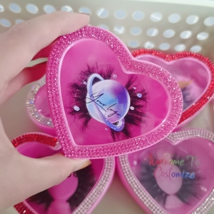 Étui <span class=keywords><strong>de</strong></span> <span class=keywords><strong>cils</strong></span> rose en forme <span class=keywords><strong>de</strong></span> cœur, boîte d'emballage <span class=keywords><strong>de</strong></span> <span class=keywords><strong>cils</strong></span>, pour la saint-valentin, 3D 5D, vraie fourrure <span class=keywords><strong>de</strong></span> vison, livraison gratuite - Product Image 4