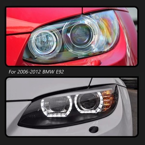 Phares LED HID pour BMW Série 3 M3 E92 <span class=keywords><strong>E93</strong></span> 2006-2012, 330i 335i, DRL, <span class=keywords><strong>Angel</strong></span> Eye modifiés, Bi-Beam, Nouveau H4 - Product Image 3