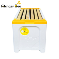 Nueva Caja de Cría de Abejas Reina MengerBee Langstroth Aislada Blanca con Alimentador Superior de Poliestireno Expandido (EPS) y Partición de Espuma de PVC