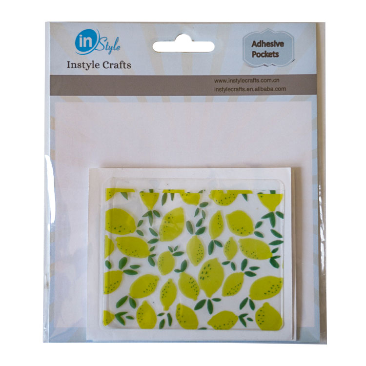 Customized Eco-Friendly Bling Plastic Pvc Transparent Self Adhesive Card Pocket Clear Blank Card Package