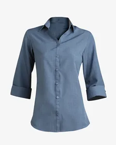 <span class=keywords><strong>Camicia</strong></span> da Lavoro <span class=keywords><strong>Bianca</strong></span> Tre Quarti per <span class=keywords><strong>Donna</strong></span>, <span class=keywords><strong>Slim</strong></span> <span class=keywords><strong>Fit</strong></span> Elasticizzata Ecologica, Fornitura Diretta dalla Fabbrica - Product Image 6