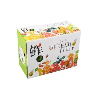 Kolu ile özel renkli baskı biyobozunur yiyecek kutusu meyve tarım hediyeler ambalaj kutuları