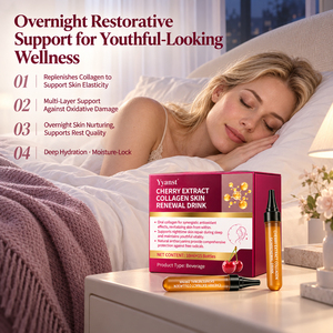 Boisson liquide orale de beauté au collagène OEM ODM avec anthocyanes de cerise 10ml*15 bouteilles – Soutient la réparation nocturne antioxydante de la peau - Product Image 4