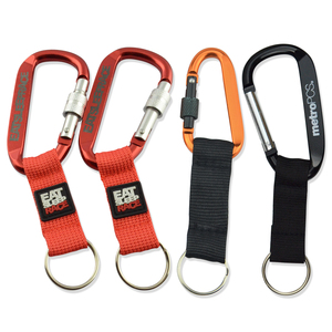Wholesale Manufacturer Custom Embroidered Logo Carabiner Key Chain Lanyard Wrist Strap Keychains Short Nylon Polyester Lanyards