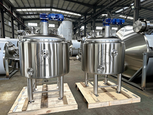 Serbatoio di miscelazione formaggio SUS304 da 1000L con agitatore a telaio, vasca alimentare per formaggio, mozzarella e cagliata, attrezzatura per la lavorazione del latte - Product Image 1