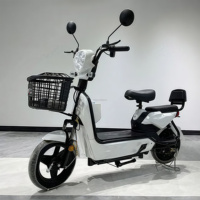Vélo électrique urbain pour adulte 350W 48V avec moteur arrière sans balais, 3 vitesses, batterie au plomb amovible et cadre en acier au carbone pour Smart Dual