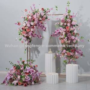 Guangqianfeng Purple Fresh Series High Flower Balls Row Moon Wedding Arch Decoration Simulated Floral Flowers Plantas decorativas - Product Image 2