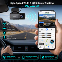 Caméra embarquée 4K véritable avec double objectif avant et arrière, écran IPS 3,2 pouces, WiFi, GPS, WDR, enregistreur vidéo, surveillance de stationnement 24h/24