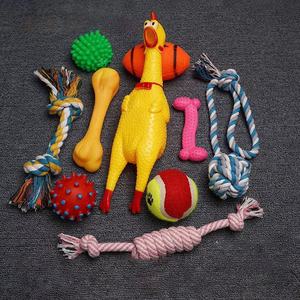 Giocattoli Ecologici per Animali Domestici: Pollo Urlante per Gatti e Cani, Palla Sonora, Osso in Gomma per Pulizia Denti, Set Interattivo - Product Image 6