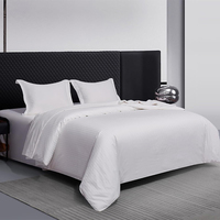 Ensemble de Draps Hôteliers de Luxe en Coton à Rayures 3cm, Parure de Lit 4 Pièces, Housse de Couette en Coton en Gros et Draps de Lit Taille King