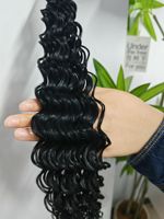 Extensions au crochet 50G pour tresses, en fibres protéinées bouclées Deep Wave, avec cordons sans nœuds, anti-emmêlement et nœuds invisibles miracle
