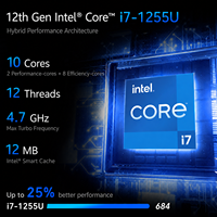 Laptop in Metallo con Schermo Touch da 15.6 Pollici, Nuova 12a Generazione Intel Core I7, Display IPS, Tastiera Inglese, 32GB RAM, 1TB SSD, Vendita all'Ingrosso