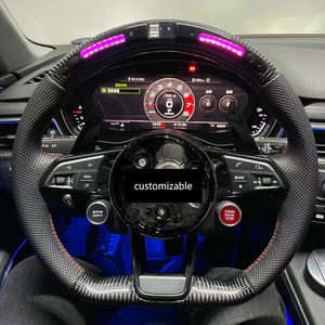 Volante Deportivo de Fibra de Carbono con Pantalla LED Mejorada para el <span class=keywords><strong>Interior</strong></span> del Automóvil <span class=keywords><strong>Audi</strong></span> <span class=keywords><strong>TT</strong></span> TTS TTRs R8 S3-S5 A4-A6 Q3-Q5 - Product Image 4