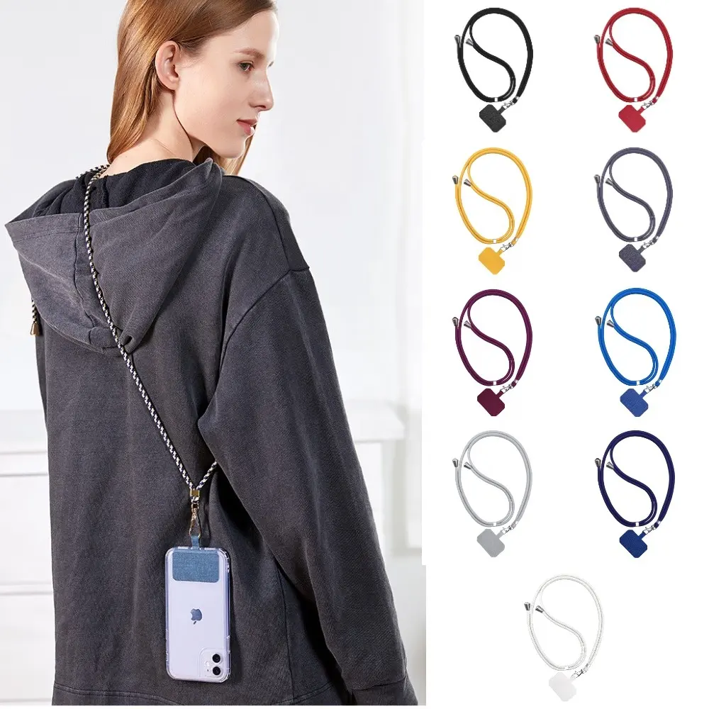 Elegant Silicone Nylon Lanyard Phone Case Phone Charm Strap Chain Ribbon Lanyard For Mobile Phone