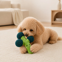 Jouet sonore en peluche pour chien, motif brocoli, couineur BB, mignon, interactif, jouet à mâcher pour la dentition