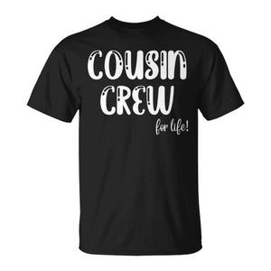 T-shirt unisexe à manches courtes et col rond pour adultes, chemise de fête pour réunion de famille, Cousin Crew For Life - Product Image 1