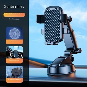 Penyangga ponsel ABS rotasi stabil 360 derajat, dudukan ponsel multifungsi tutup hisap besar untuk mobil - Product Image 6