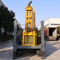 Foreuse hydraulique diesel DTH portable sur chenilles, 300 m, haute efficacité, pour forage profond et réglage rapide de la profondeur, pour puits d'eau