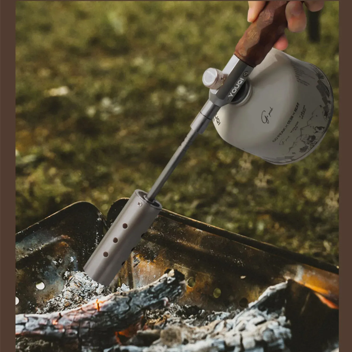 Encendedor de soldadura de mano YOUQI, accesorios para acampar, encendedor de fuego de carbón, antorcha de gas butano