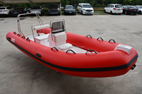 Bateau semi-rigide certifié CE de 5,2 m avec coque en fibre de verre, Hypalon/PVC, pour la pêche et le canotage, bateau semi-rigide gonflable de 17 pieds (520) avec moteur en promotion