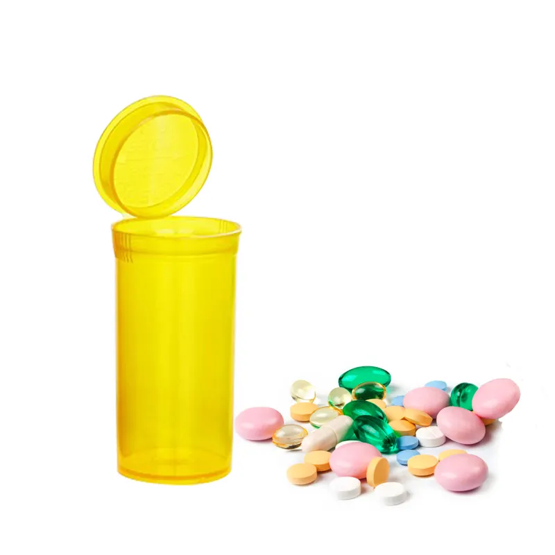 80ML PP plástico pílula medicina 19 dram pop top recipientes selados